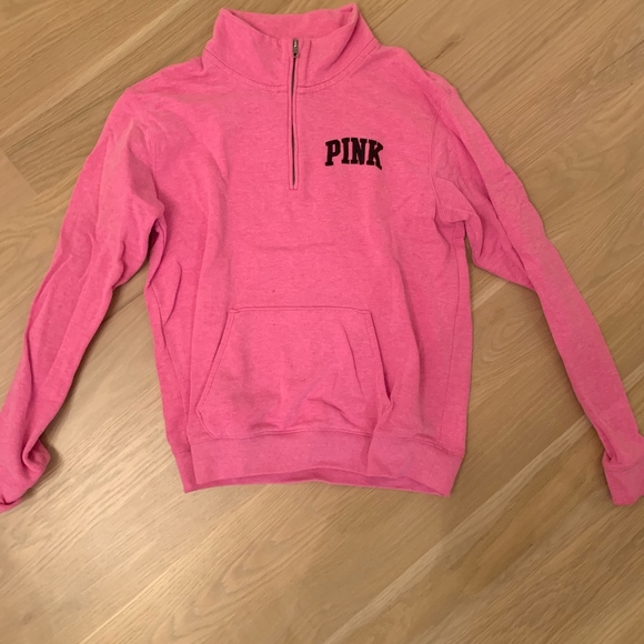 pink PINK quarter zip sweatshirt - Picture 1 of 2